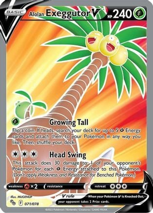 Exeggutor di Alola V [Growing Tall | Head Swing] Card Front