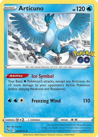 Articuno [Ice Symbol | Freezing Wind] Card Front