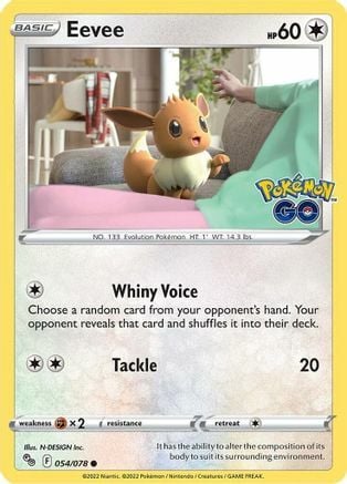 Eevee [Whiny Voice | Tackle] Card Front