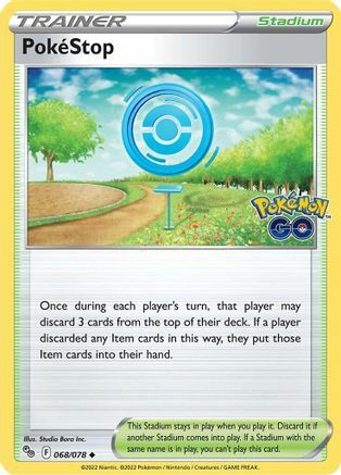 Lotto Di Carte Allenatore Pokémon Go – Pokestop 068/078. Set Da Gioco X4, Include Versioni Normali E Inverse. Condizione Menta.