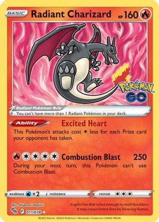 Radiant Charizard Pokmon TCG: Pokmon GO | Pokmon | CardTrader