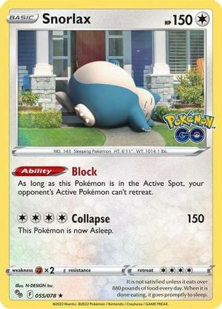 Snorlax [Block | Collapse] Card Front