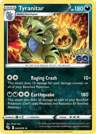 Tyranitar [Raging Crash | Earthquake] Card Front