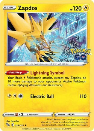 Zapdos [Lightning Symbol | Electric Ball] Card Front