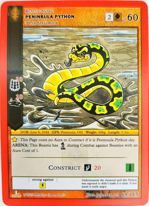 Peninsula Python Card Front
