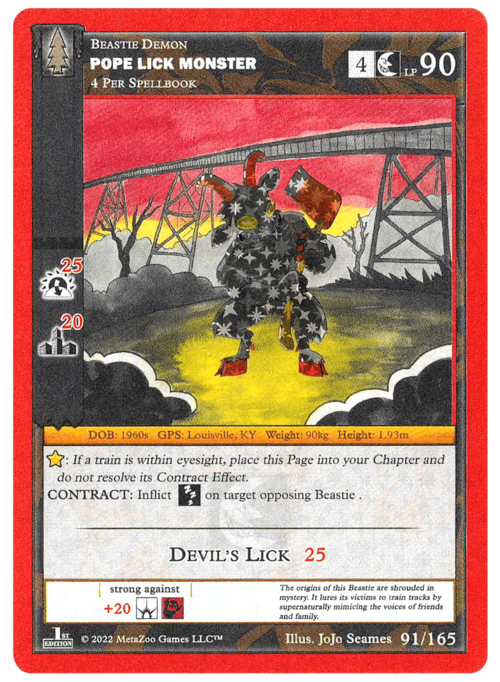 Pope Lick Monster Card Front