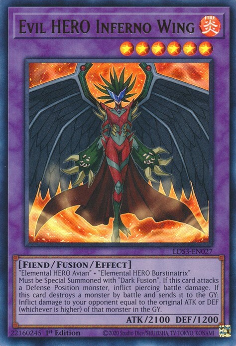 Evil HERO Inferno Wing Card Front