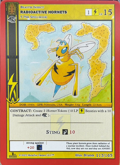 Radioactive Hornets Card Front