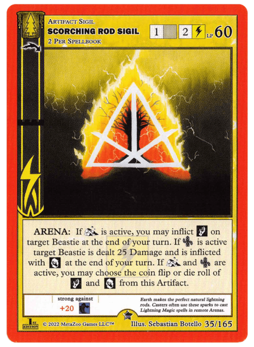 Scorching Rod Sigil Card Front
