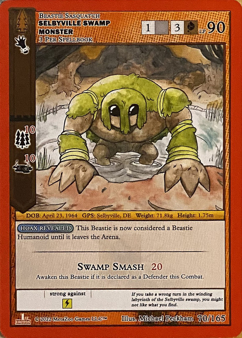 Selbyville Swamp Monster Card Front