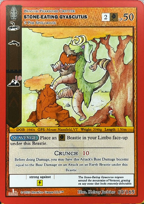 Stone-Eating Gyascutus Card Front