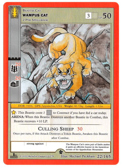 Wampus Cat Wilderness First Edition MetaZoo CardTrader