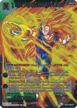 SS3 Vegito, Peerless Warrior Card Front