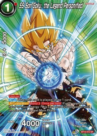SS Son Goku, the Legend Personified Card Front