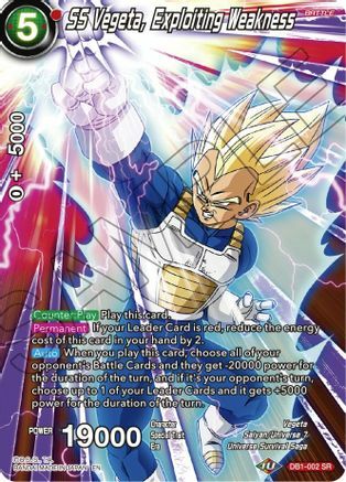 SS Vegeta, Exploiting Weakness Card Front