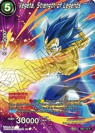 Vegeta, Strength of Legends Card Front