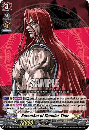 Berserker of Thunder, Thor Card Front