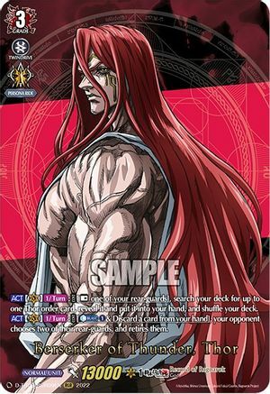 Berserker of Thunder, Thor [D Format] Card Front