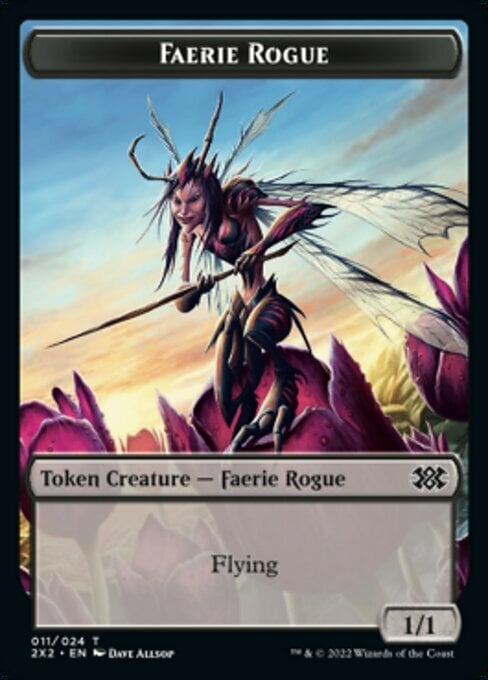 Phyrexian Golem // Faerie Rogue Card Front