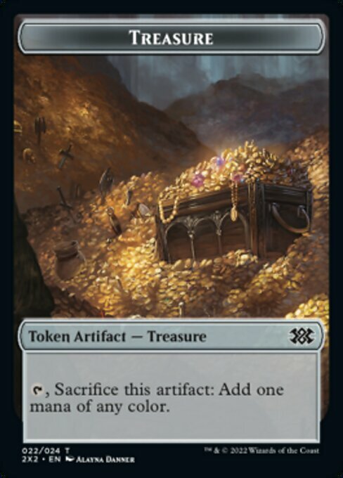 Treasure // Saproling Card Front