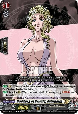 Goddess of Beauty, Aphrodite Card Front