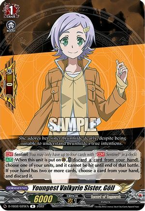 Youngest Valkyrie Sister, Goll Card Front