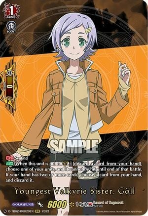 Youngest Valkyrie Sister, Göll [D Format] Card Front