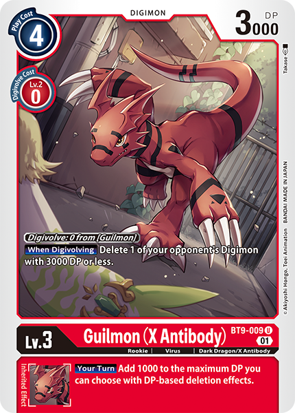 Guilmon (X Antibody) Card Front