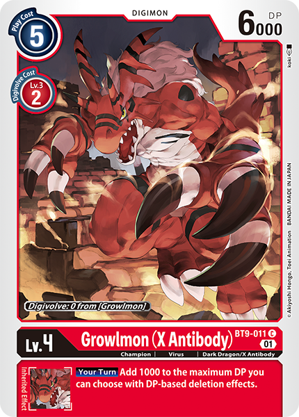 Growlmon (X Antibody) Card Front