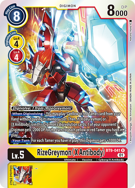 RizeGreymon (X Antibody) Card Front