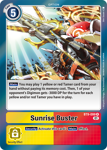 Sunrise Buster Card Front