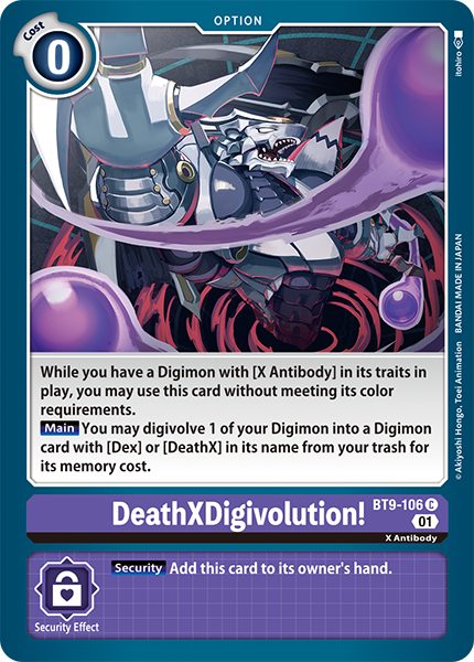 DeathXDigivolution! Card Front