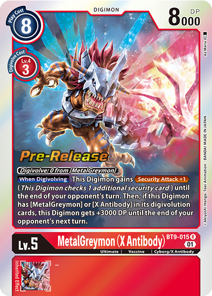 MetalGreymon (X Antibody) Card Front