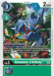 Kokuwamon (X Antibody) · Pre-Release Stamped BT9-046