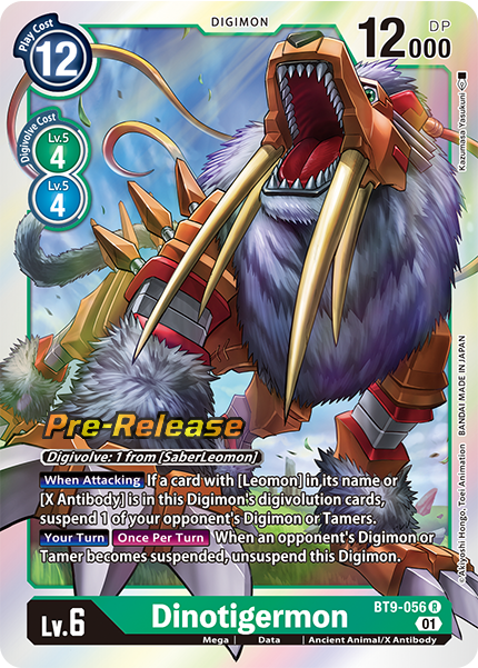 Dinotigermon Card Front