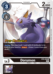 Dorumon · Pre-Release Stamped BT9-058