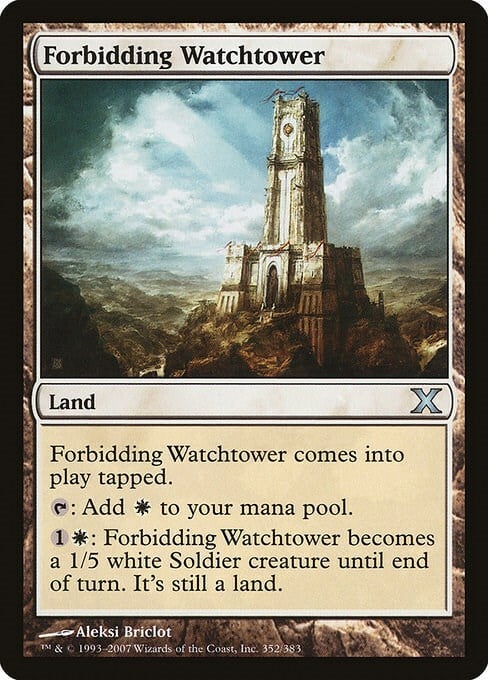 Forbidding Watchtower Card Front