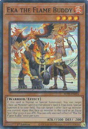 Eka the Flame Buddy Card Front