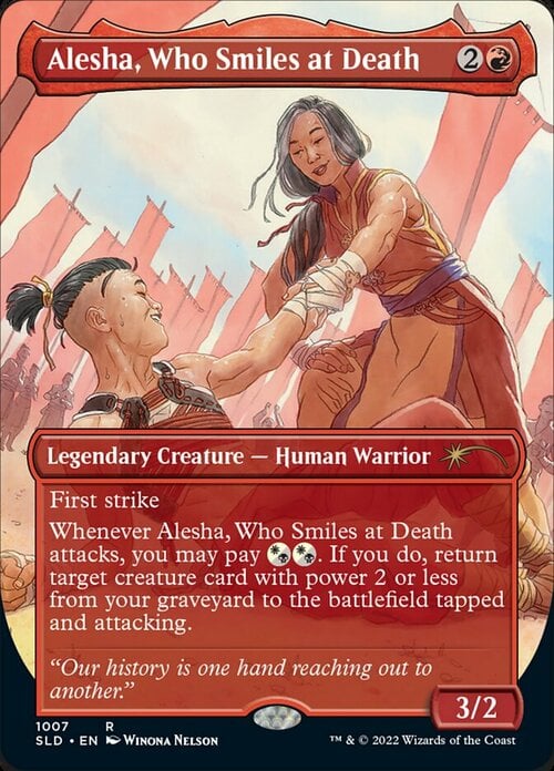 Alesha, Who Smiles at Death Card Front