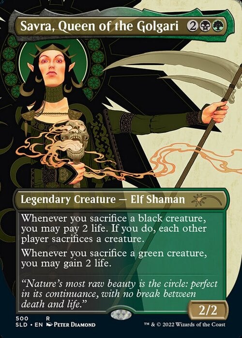 Savra, Queen of the Golgari Card Front