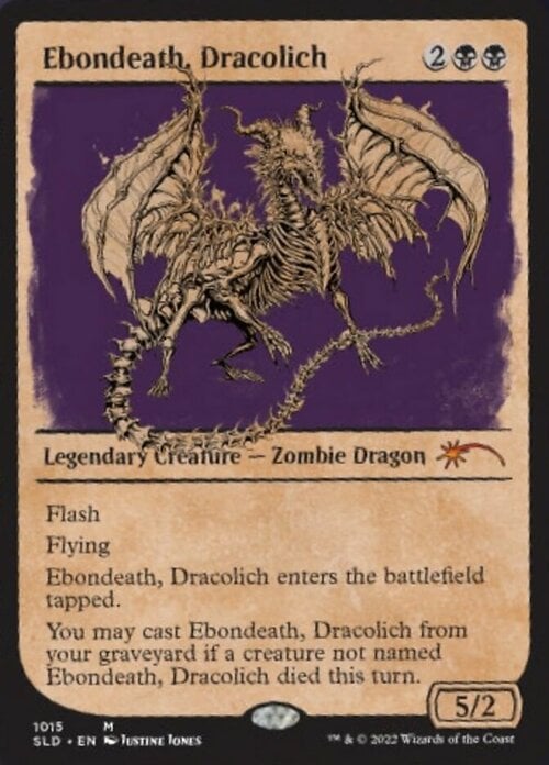 Morte d'Ebano, il Dracolich Card Front