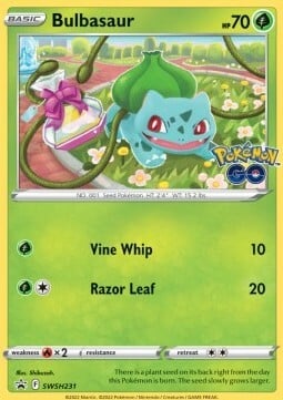 Bulbasaur [Vine Whip | Razor Leaf] Card Front