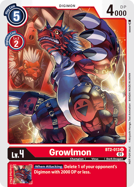Growlmon Card Front