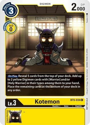 Kotemon Card Front