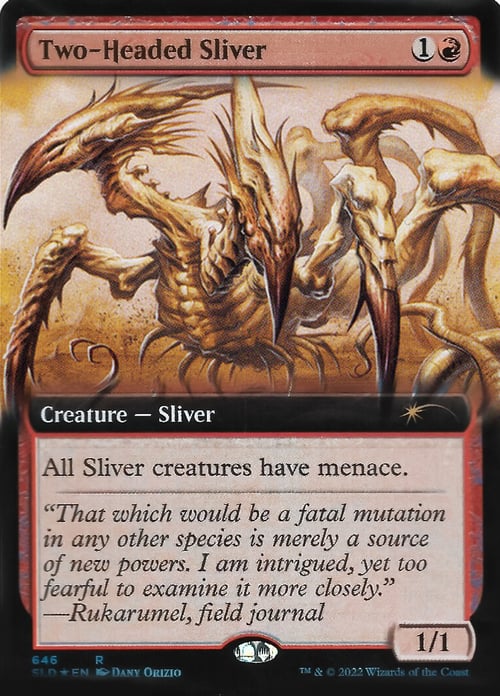 Two-Headed Sliver Card Front