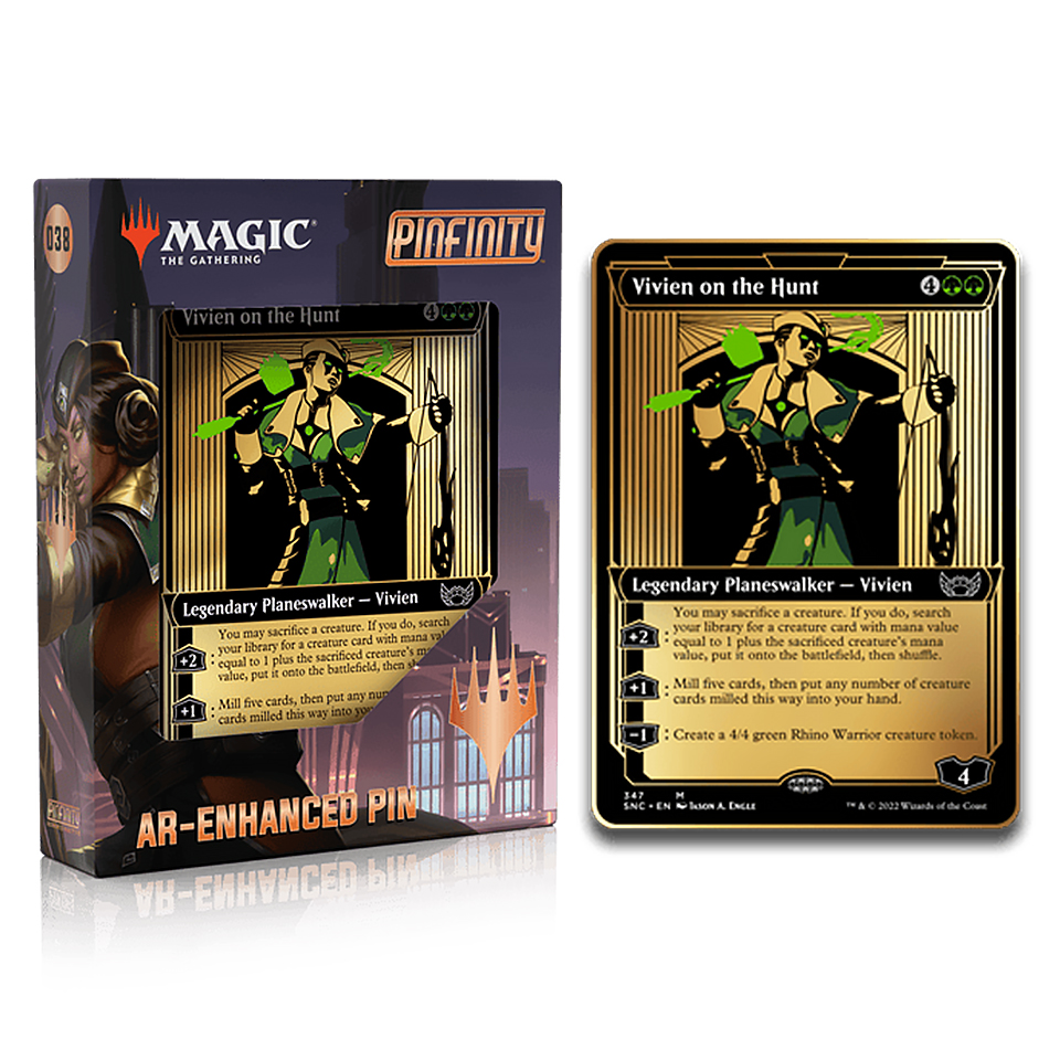 Pinfinity Set Spille AR Magic: The Gathering – New Capenna Brokers, 2 Spille Con Realtà Aumentata, Collezione PMTG039
