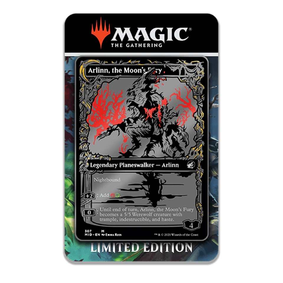 Innistrad Midnight Hunt: "Arlinn, the Moon's Fury" AR Pin