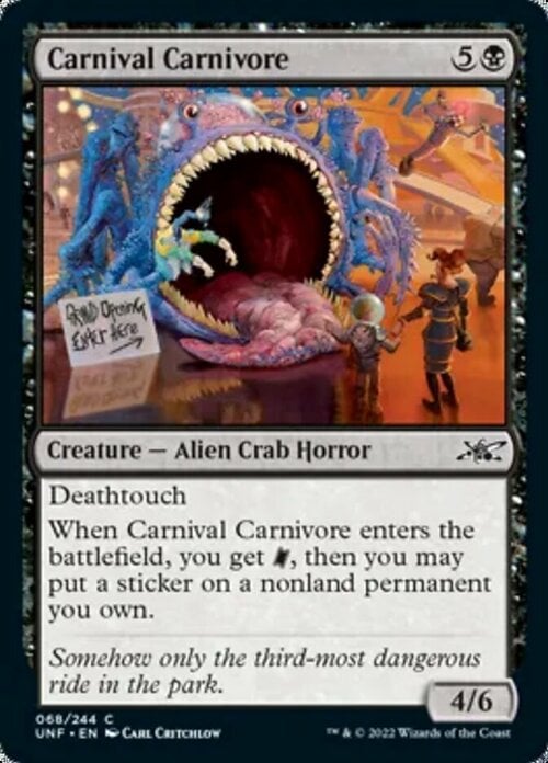 Carnival Carnivore Card Front