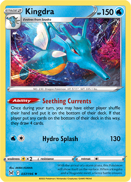 Kingdra Card Front