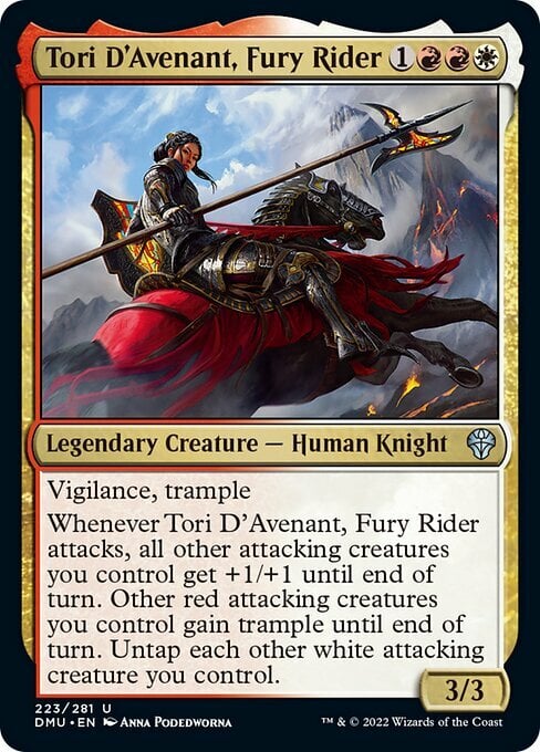 Tori D'Avenant, Fury Rider Card Front